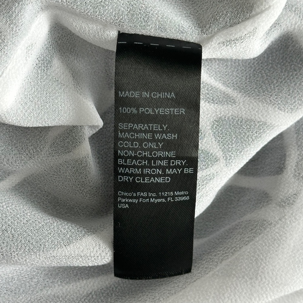 Chico's Black Label Floral Crinkle High-Neck Dress - Picture 6 of 9